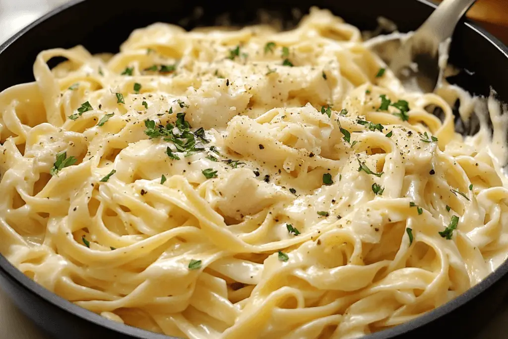 Crab Meat Fettuccine Alfredo Recipe