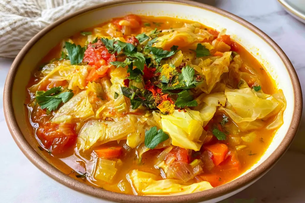 Cabbage and turmeric soupCabbage and turmeric soup