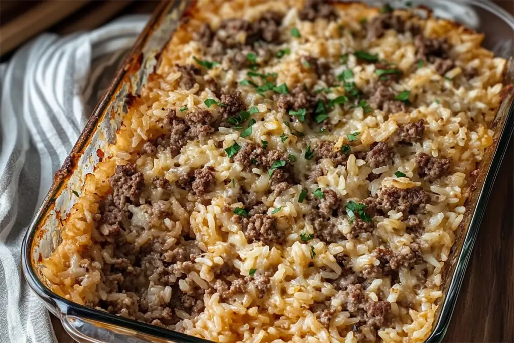 Easy Hamburger and Rice Casserole: Quick & Budget Recipe 1 Easy Hamburger and Rice Casserole: Quick & Budget Recipe