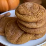 Brown butter pumpkin snickerdoodle cookies with cinnamon sugar