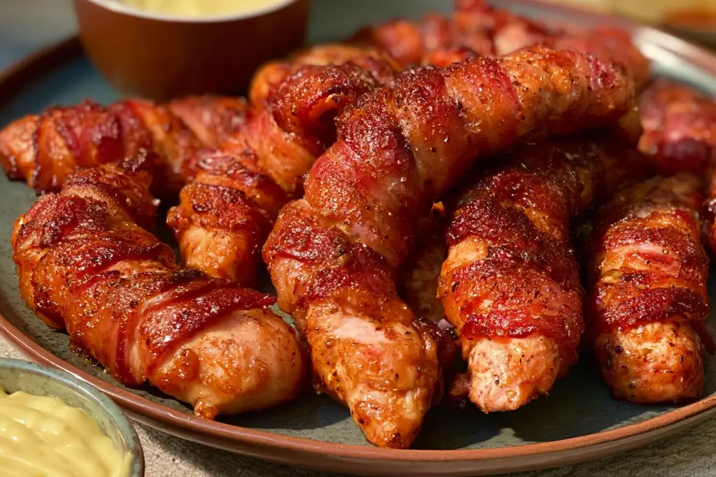 Bacon-wrapped chicken tenders