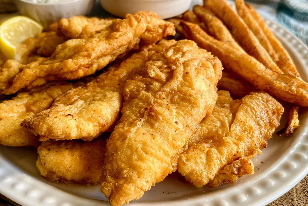 Homemade cornmeal fish fry