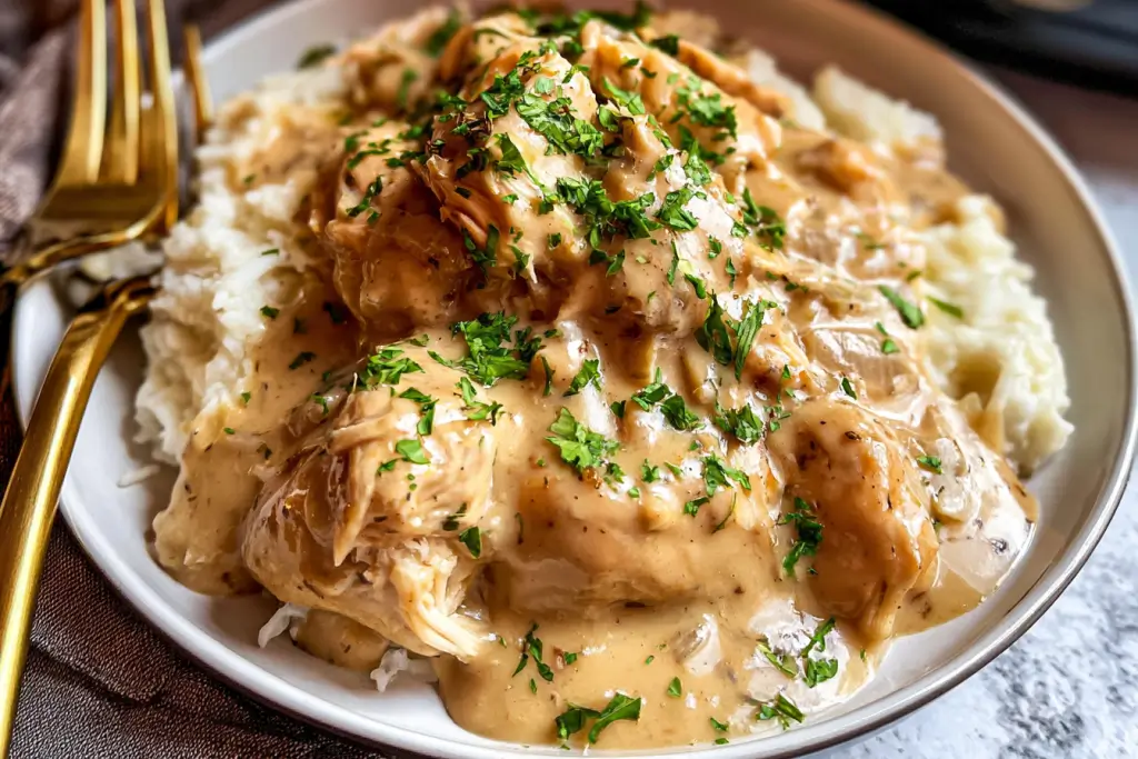 Crockpot Chicken and Gravy: Easy Comfort Food for Busy Days 4 easy crockpot chicken recipe