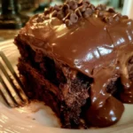 Midnight fudge cake with rich chocolate cake and ganache