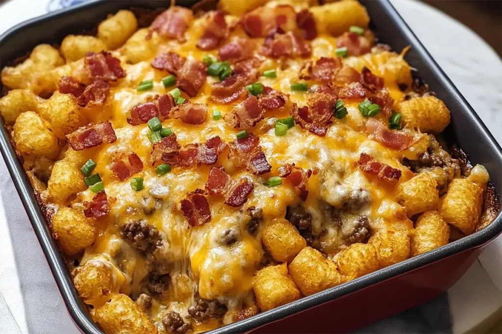 Cheeseburger Tater Tot Casserole – Easy Comfort Food!