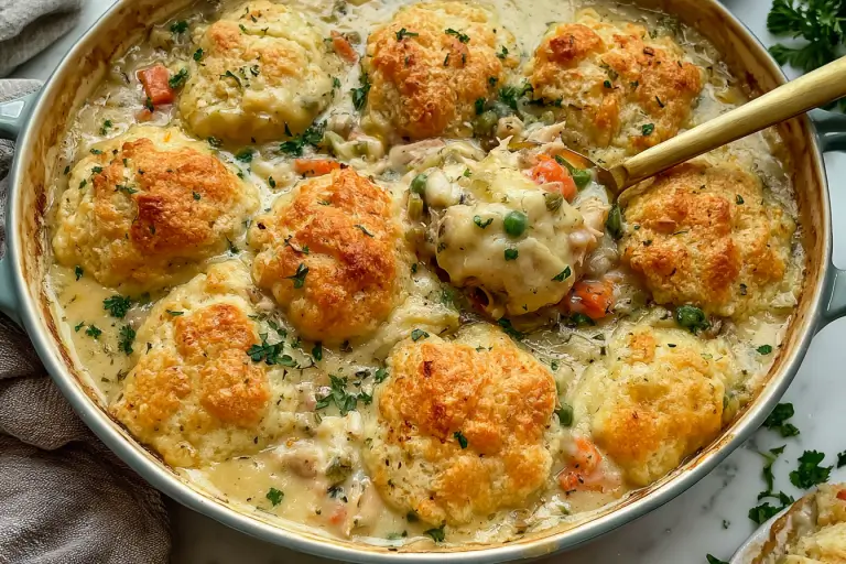 Southern chicken and dumplings casserole