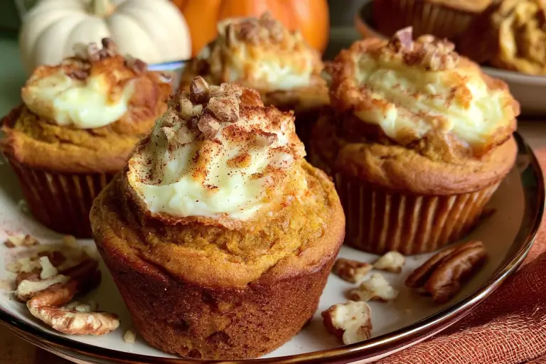 easy pumpkin cream cheese muffins