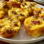 Sausage egg cheese muffins with savory sausage and melted cheese