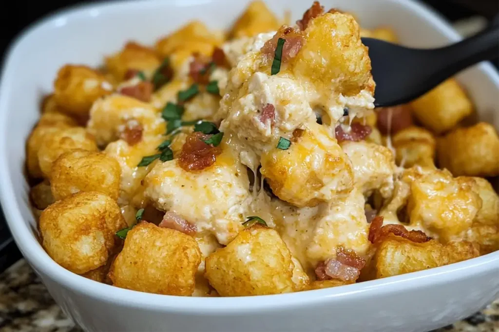 Chicken Tater Tot Casserole - Ultimate Bacon Ranch Recipe