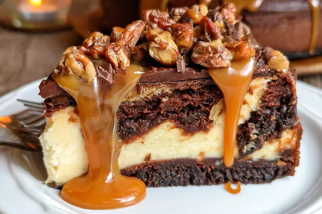 Turtle Brownie Cheesecake Recipe: Decadent Layers 4 turtle brownie cheesecake