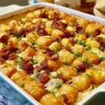 Chicken Tater Tot Casserole - Ultimate Bacon Ranch Recipe 5 Chicken bacon ranch tater tot casserole with crispy tater tots