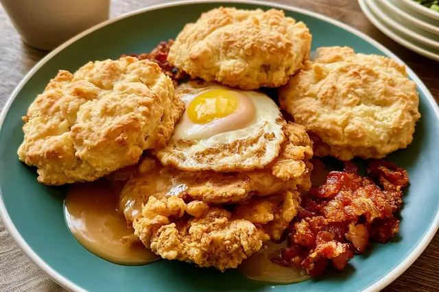 Southern country fried steak biscuit