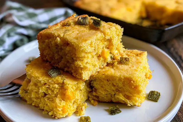 Jiffy Mexican cornbread with jalapeños, cheddar cheese, and cream-style corn