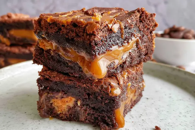 caramel swirl brownies