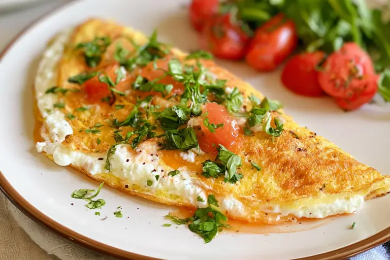 low carb cottage cheese omelette