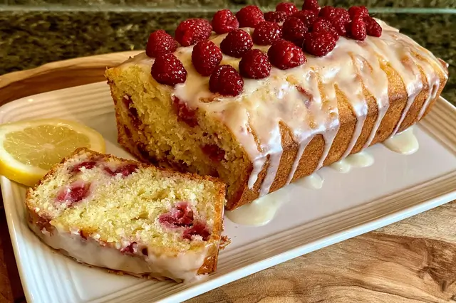 lemon and raspberry quick bread