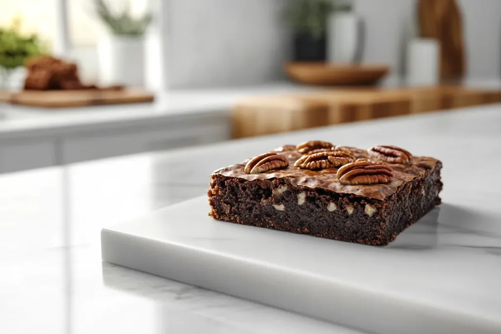 Pecan Pie Brownies Fresh Out of the Oven