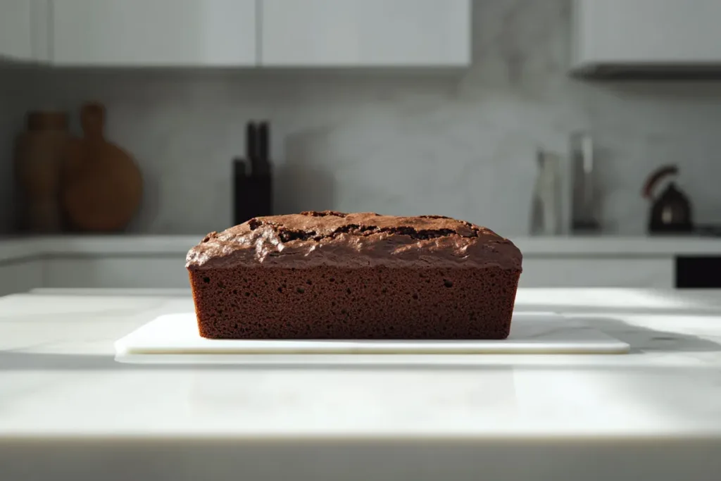Sliced Chocolate Banana Bread with Chocolate Chips