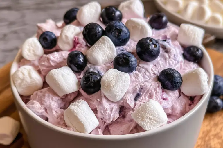 blueberry marshmallow dessert