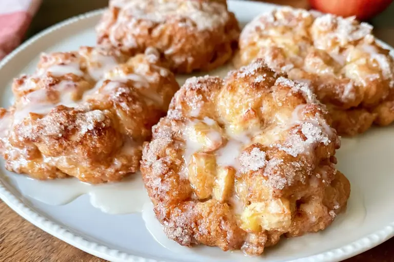 oven baked apple fritters