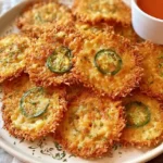 Pioneer Woman Jalapeño Cheese Crisps - Flavorful Snack Bites 5 Crispy baked cheddar cheese rounds topped with fresh chopped jalapeño slices.