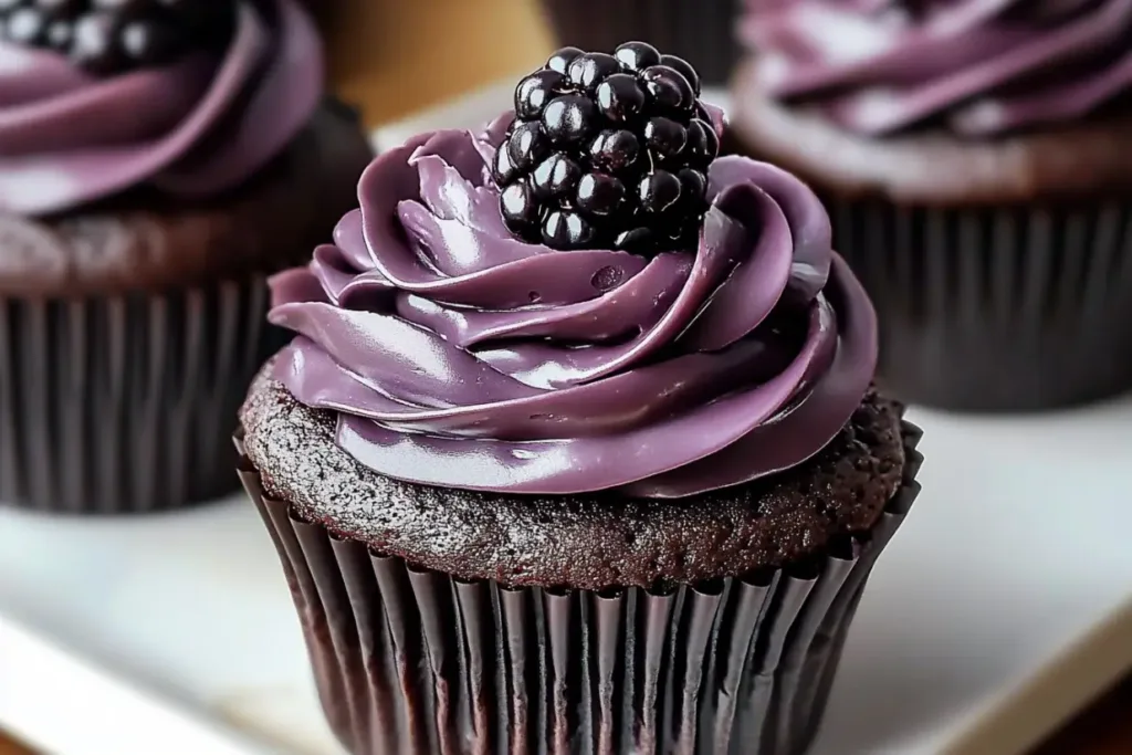Midnight Blackberry Chocolate Cupcakes: A Dark & Luscious Delight