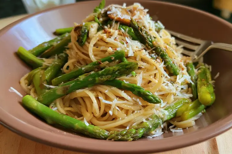 simple green asparagus pasta