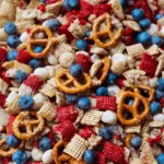 Easy 4th of July Snack Mix Recipe | Sweet, Salty, and Festive Treat 5 4th of July Snack Mix with White Chocolate, Pretzels, and Candy