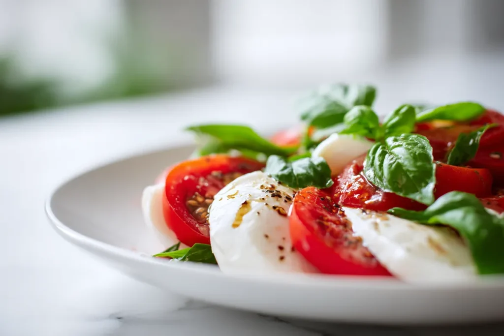 Ultimate Classic Caprese Salad Recipe | Fresh & Flavorful Italian Dish 4 Delicious Caprese Salad with Fresh Basil