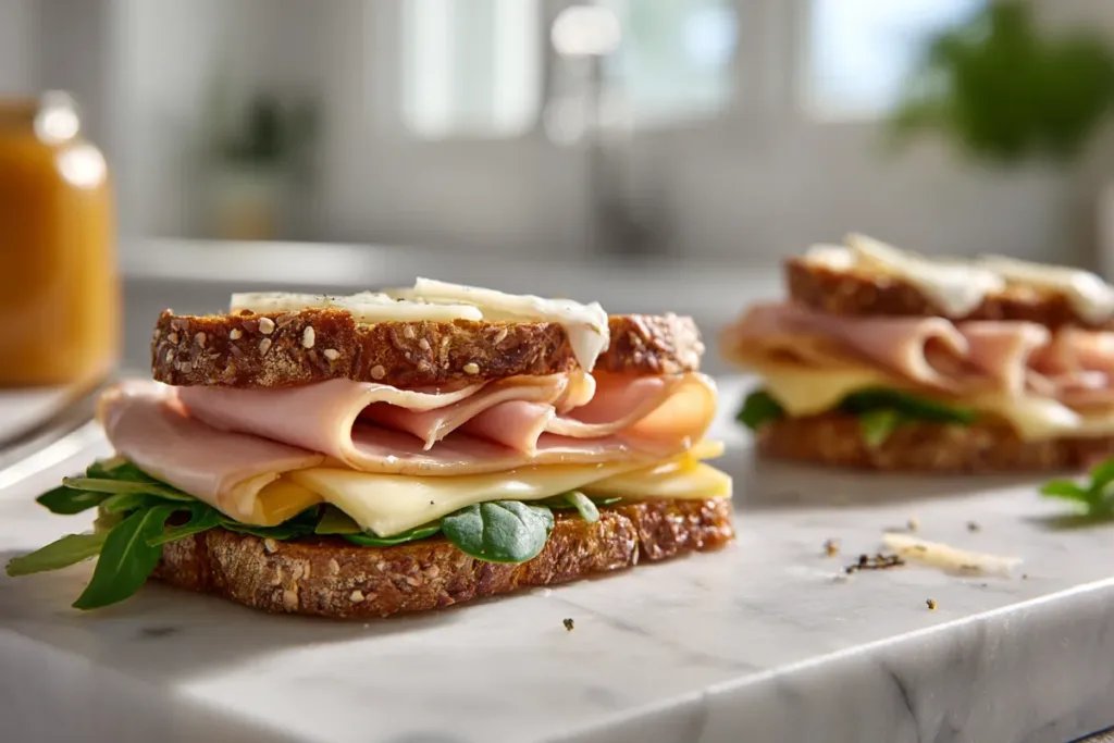 Ham and Swiss Cracker Melts Ready to Serve