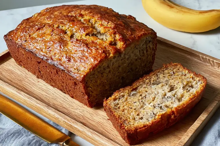 banana bread with ripe bananas