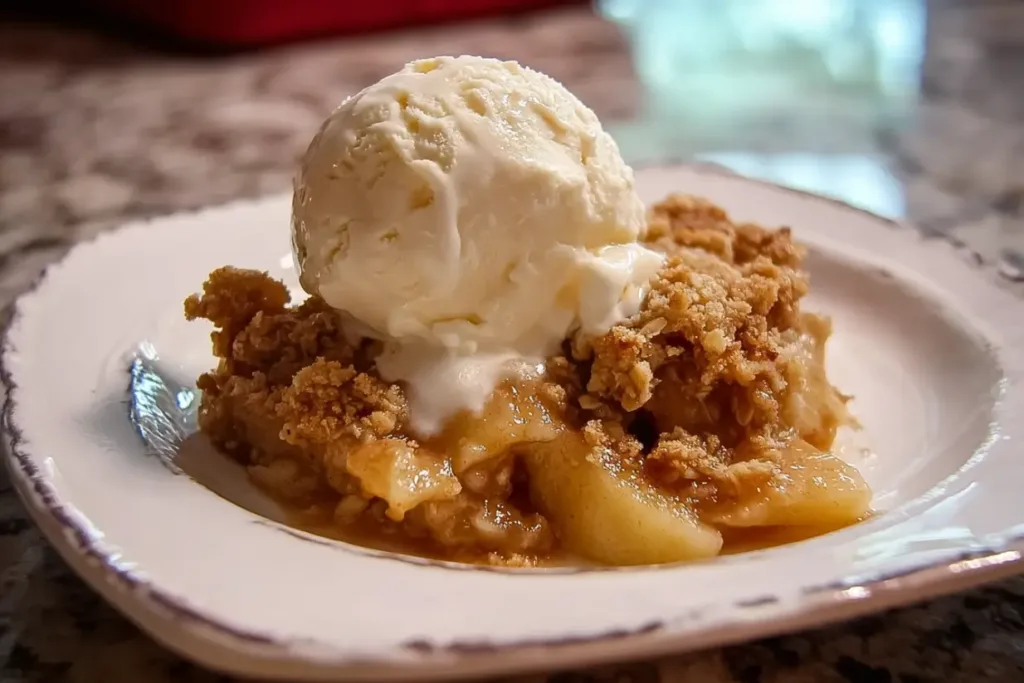 Delicious Homemade Apple Crisp Fresh from the Oven 