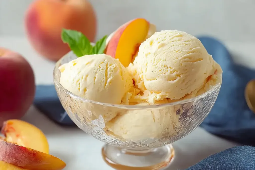 Best Peach Ice Cream: Delightfully Creamy Summer Treat 4 Creamy Best Peach Ice Cream in a Bowl