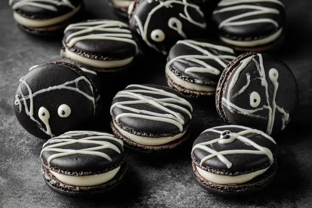 Black Cocoa Mummy Macarons: Unleash Your Inner Baker 4 Black Cocoa Mummy Macarons: A Sweet Scare for Halloween!