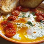 Turkish-Style Eggs and Tomatoes: A Flavorful Morning Delight 5 Colorful Plate of Turkish-Style Eggs and Tomatoes