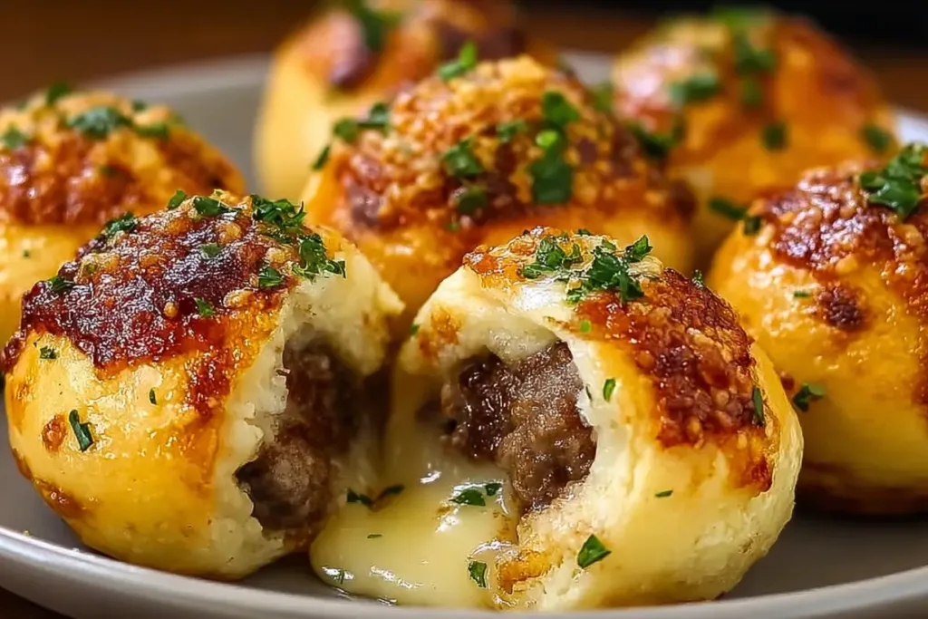 Garlic Parmesan Cheeseburger Bombs Fresh Out of the Oven Garlic Parmesan Cheeseburger Bombs Recipe: A Must-Try Delight!