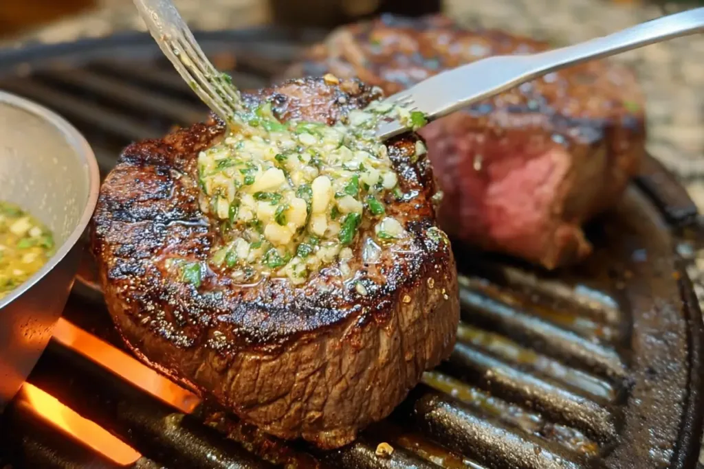 Grilled Filet Mignon with Garlic Butter – A Flavorful Delight 4 Grilled Filet Mignon with Garlic Butter – Perfectly Cooked Steak