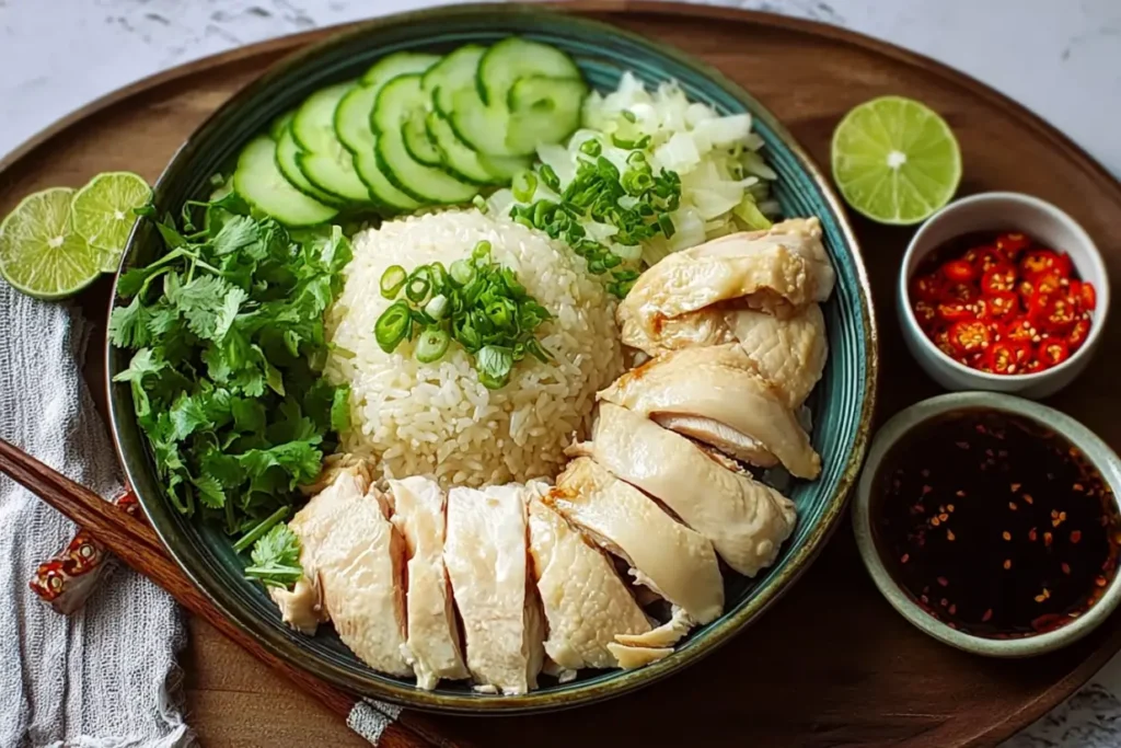 Hainanese Chicken Rice: Mouthwatering and Tender Chicken