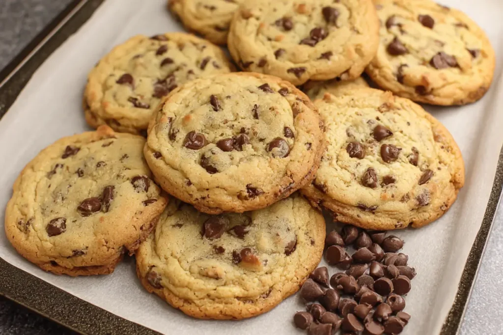 Classic Chocolate Chip Cookies: The Ultimate Sweet Delight 4 Classic Chocolate Chip Cookies Fresh Out of the Oven