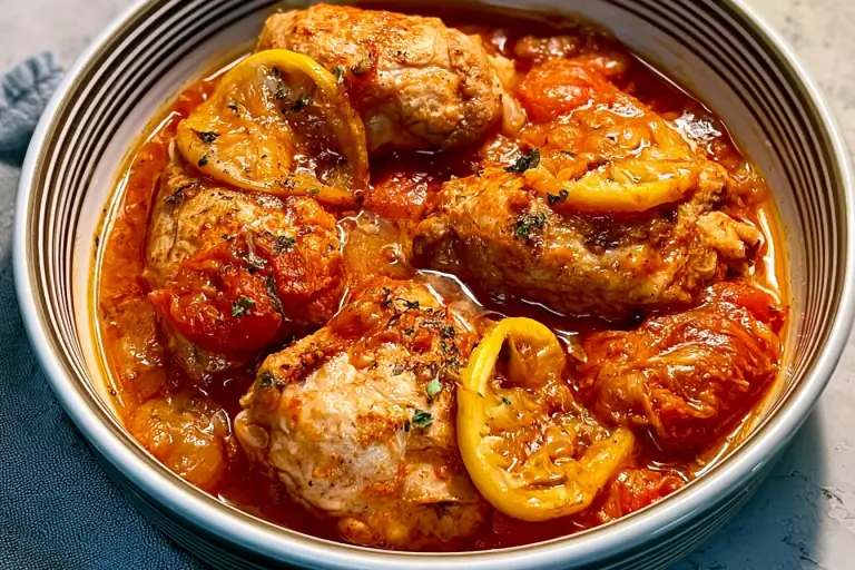 Preserved Lemon and Tomato Chicken: A Flavorful Delight 4 Mediterranean lemon tomato chicken