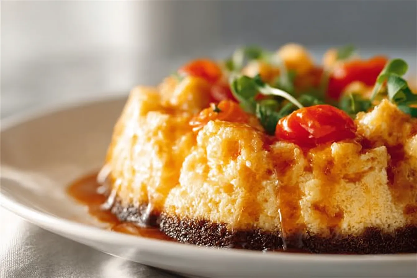 Decadent Chocolate Flan Cake on a Serving Plate