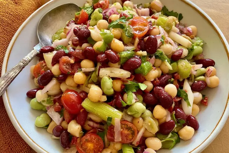 homemade bean salad