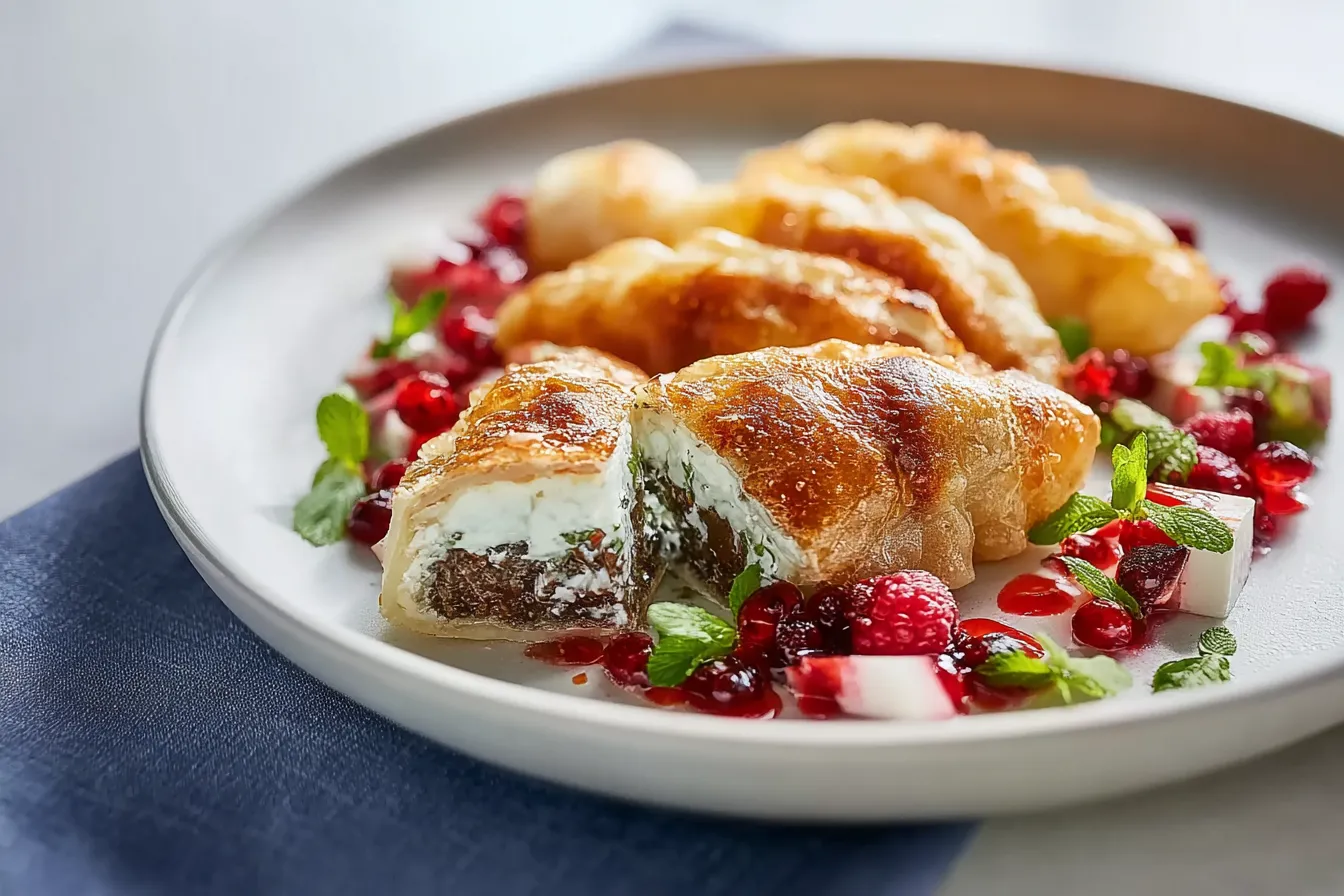 Grilled Arayes With Creamy Cucumber Salad on a Plate