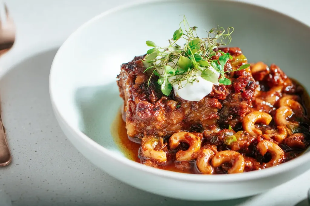 Mapo Chili Mac Dish Showing the Perfect Fusion of Flavors