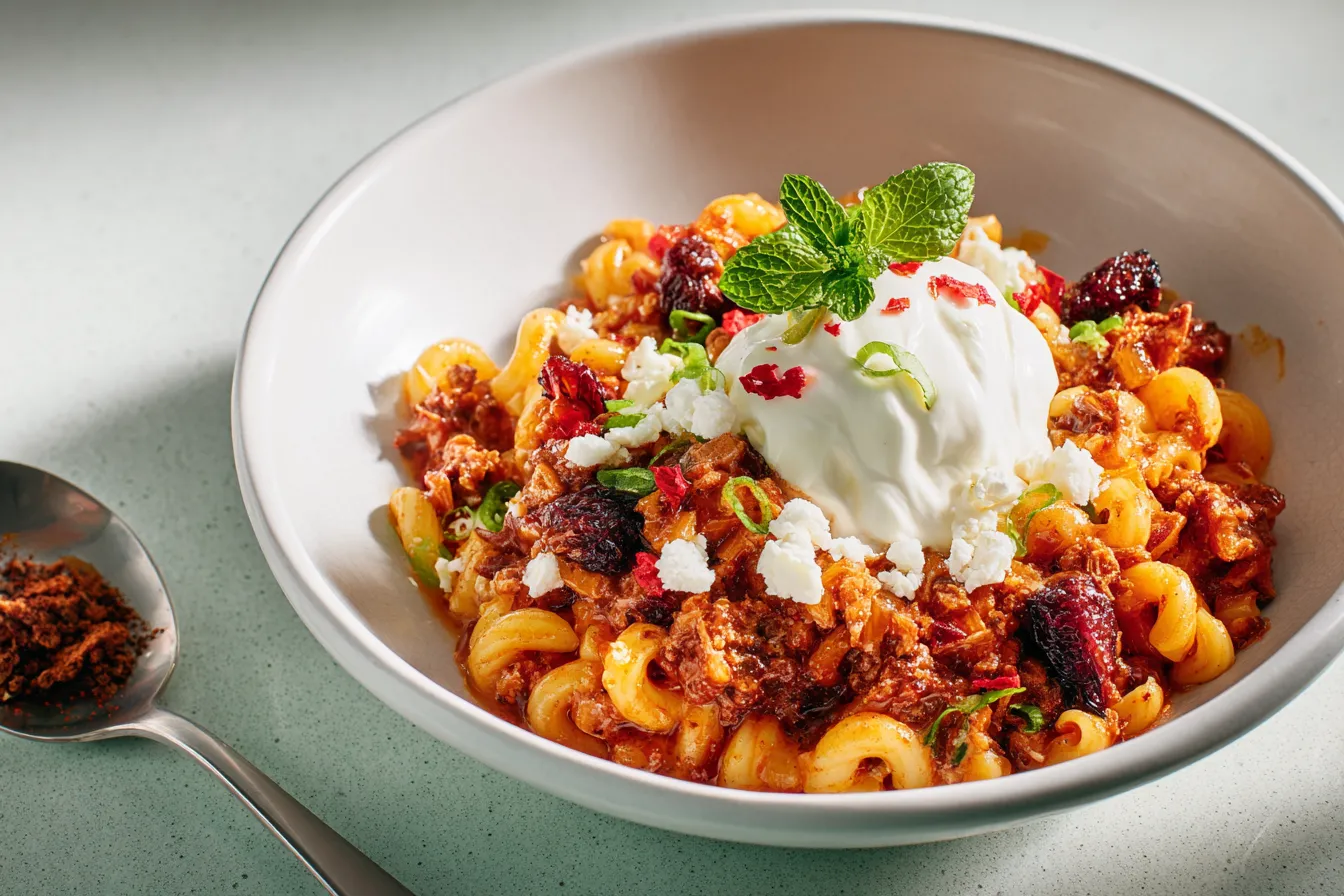 Mapo Chili Mac Dish Showing the Perfect Fusion of Flavors