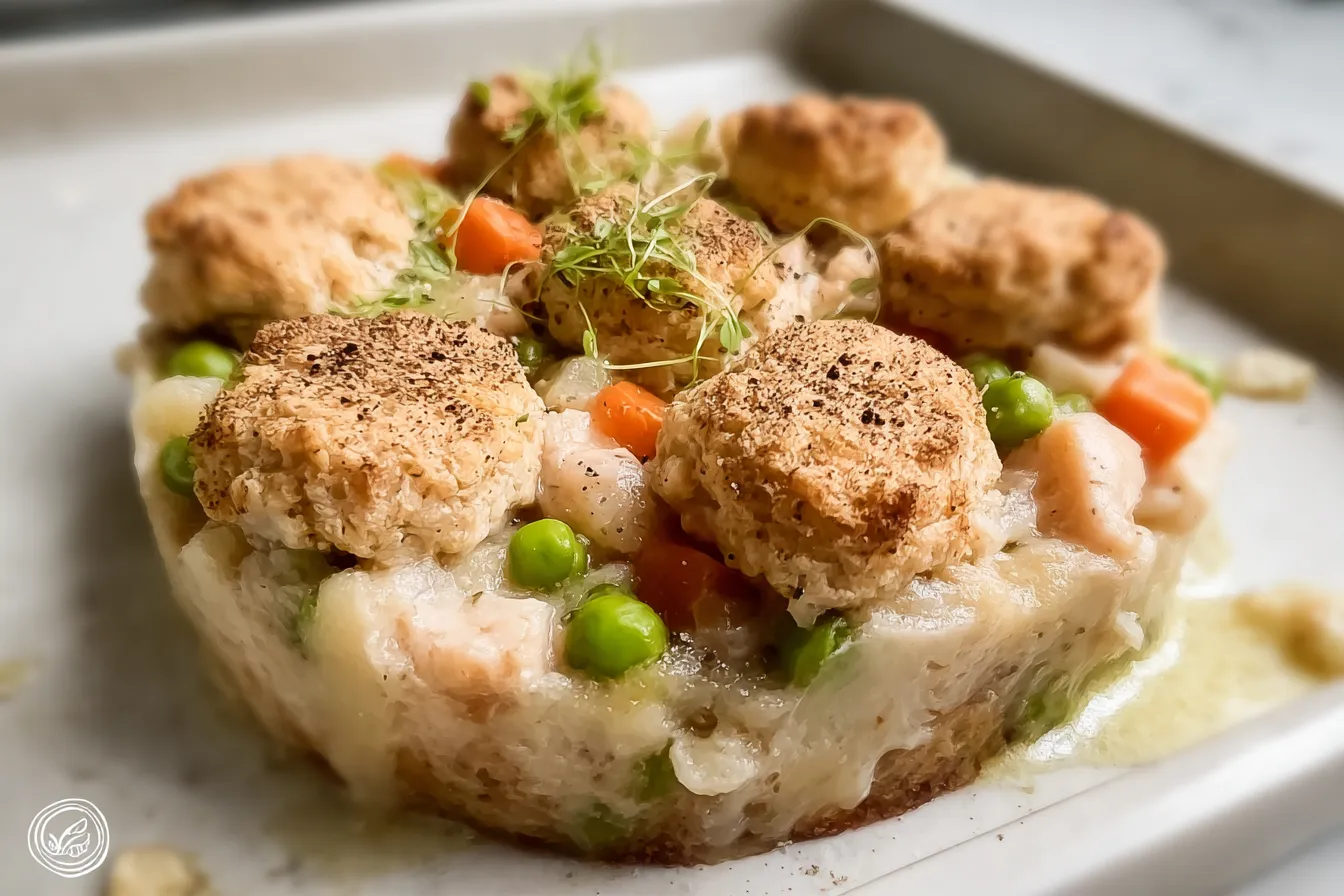 Savory Chicken and Biscuit Casserole Freshly Baked