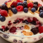 Lush Vanilla Berry Pudding: A Blissful Dessert Treat 5 Creamy lush vanilla berry pudding topped with fresh mixed berries and Nilla Wafers