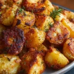 The Best Crispy Roast Potatoes Ever: Golden Perfection! 5 Crispy Roast Potatoes on a White Plate The Best Crispy Roast Potatoes Ever: Golden Perfection!
