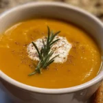 Delicious Creamy Butternut Squash Soup in a Bowl