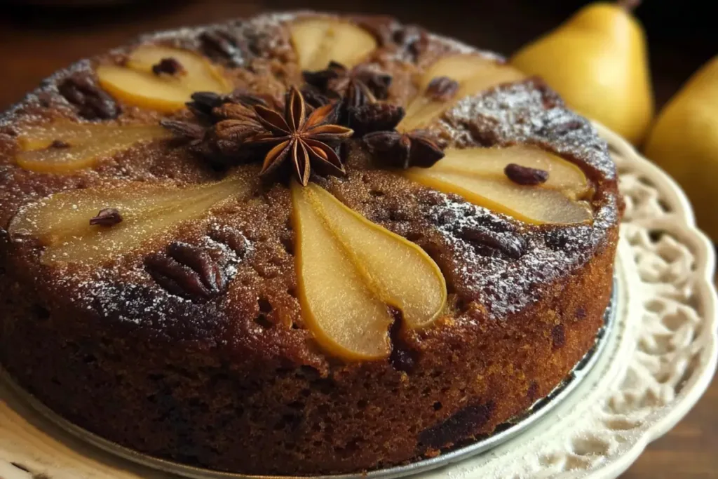 Gingerbread Pear Cake